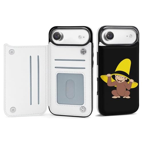 手帳型 おさるのジョージ (10) 対応 iPhone 17 Air ケース カード収納 スマホケース 財布型 携帯ケース 軽量 全面保護 スタンド機能 おしゃれ お祝いギフト