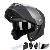OUMURS Modular Motorcycle Helmets Full Face Flip up Street...