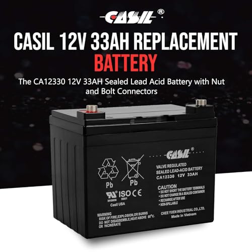 Casil 12V 33Ah Battery - Front View