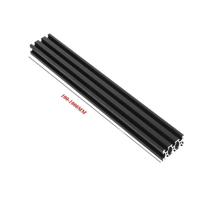 1PCS Schwarz 2060 V-Slot Eloxiertes Aluminium Profil Extrusion 100mm-800mm Länge Linear Schiene for CNC 3D Drucker(400mm)