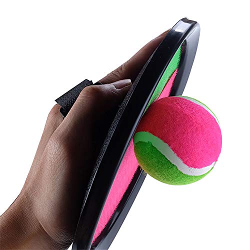 Beito 1 Juego Juego De Captura Y Lanzamiento Juego Educativo De Pelota De PáDel Catch Ball Sports Game Set Juguete Interactivo De Bola De Lanzamiento De Disco Autoadhesivo para NiñOs DiversióN Jugar