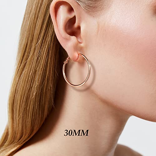 Image of DAILY VIBES Simple Big Thin Hoop Earrings for Women Trendy, 3 Pairs