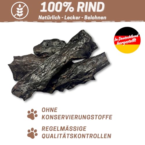 PrideDogs Rinderleber 1kg - Premium Kausnack für Hunde - Herstellung Deutschland - 100% Rind - Beutel verschließbar