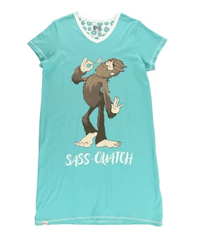 Image of Lazy One Women's Novelty Nightshirt - Funny Cotton Nightgown, Cute V-neck Sleep Shirts, Women's Sleepwear