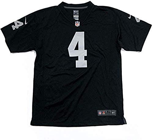 Derek Carr Oakland Raiders Team Color Youth Game Jersey (X-Large) Black