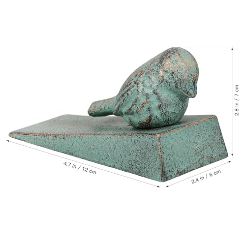 Cale de porte décoratif en fonte d'oiseau aux finitions d'antan