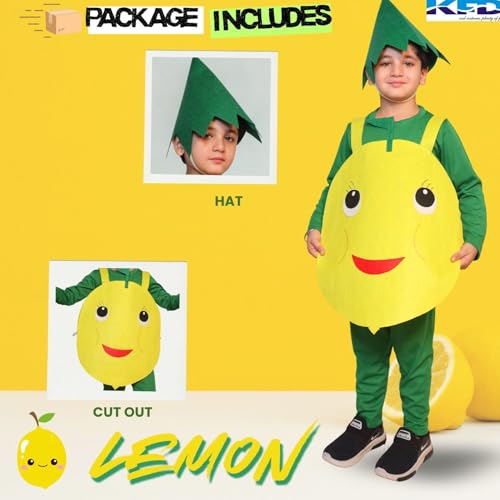 Image of Kaku Fancy Dresses Fruit and Vegetable Costume Paper Cutout with Cap For Kids | Healthy Food Costume For Boys & Girls (Tracksuit Not Included)