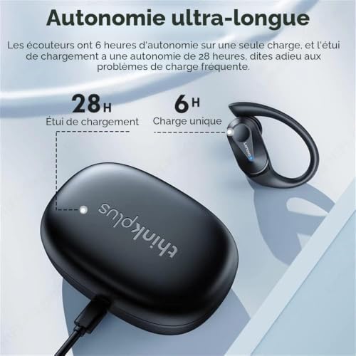 Écouteurs Intra-Auriculaires Lenovo LivePods LP75 – Bluetooth 5.3, Réduction de Bruit, 28h Autonomie - vue 3