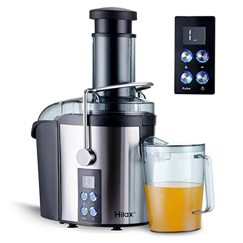 Centrifugal Juicer Machine - Lcd Monitor 1100W Juice Maker Extractor, 5-Speed Juice Processor Fruit And Vegetable, 3" Feed Chute Stainless Steel Power Juicer, Easy Clean, Bpa Free (Black) #TOP21