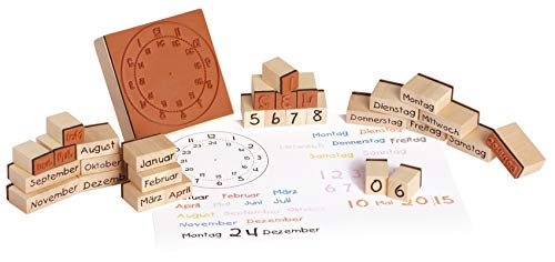 Preisvergleich Produktbild EDUPLAY 220124 Holzstempel Kalender