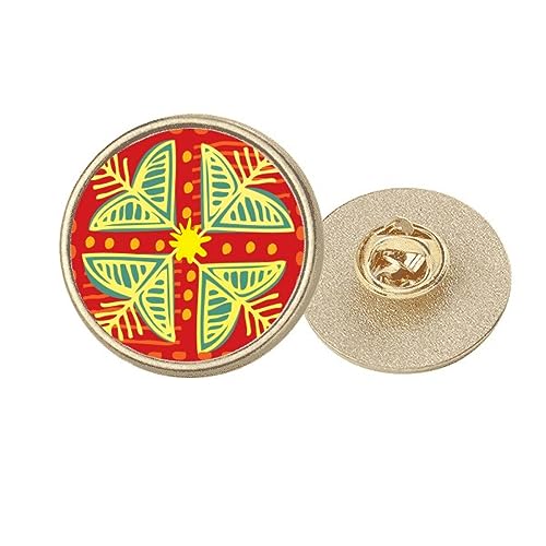 Broche ronde en métal doré pour habiller une robe trop simple