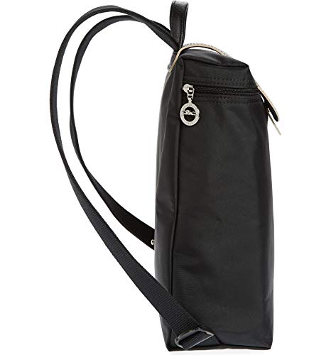 Longchamp 'Le Pliage' Nylon and Leather Club Backpack, Black