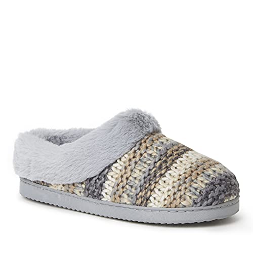 Dearfoams Women's Cora Striped Knit Clog Slipper