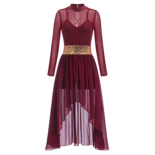 FYMNSI Damen Lyrisch Tanzkleid Ballettkleid...