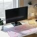 Hahafelt Large Pink Bow Scalloped Desk Mat 31. 5