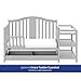 Graco Solano 4-in-1 Convertible Crib and Changer with Drawer (Pebble Gray) – Crib and Changing -Table Combo with Drawer, Includes Changing Pad, Converts to Toddler Bed, Daybed and Full-Size Bed