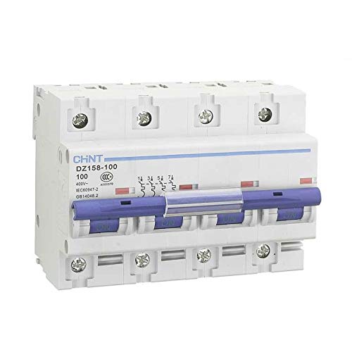 Chint DZ158-4-100 - Disyuntor de circuitos (100 A, 4 polos, 10 kA) Cover