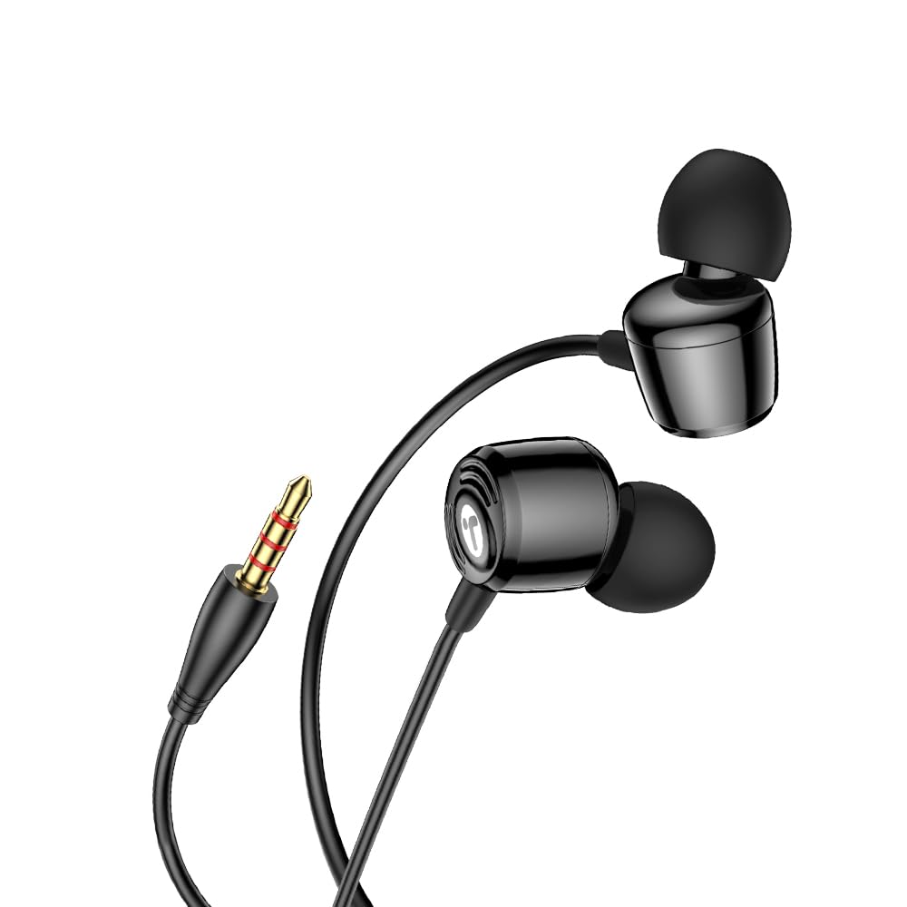 Toreto Tunz Pro Wired in-Ear Earphones, Magnetic Earbuds & Enhanced Bass | Cinematic Audio, HD Calling, In-Line Mic, Soft Silicone Tips, Snug Fit, 13mm Drivers