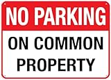 asbwuo Schild „Parken auf Gemeinschaftsgrundstück verboten, Metallschild für den Außenbereich,8X12 Zoll, für Unternehmen, Arbeitsplatz, Büro, Zuhause, Lieferschilder, Straßenschilder, Gartenschilder