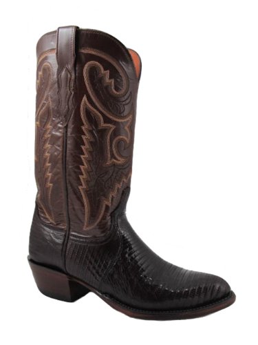 Lucchese Men's Cowboy Boots 1883 Collection T6181 IC Brown Lizard/Brown Buffalo Size 13