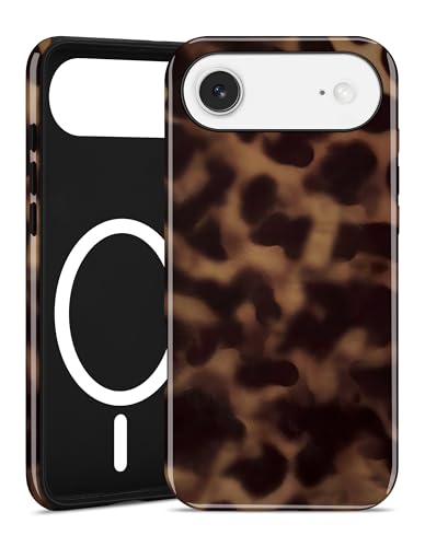 Aitipy Magnetic Tortoise Shell Phone Case for iPhone Air, Compatible with MagSafe, Cute Aesthetic Leopard Print Soft TPU and Hard PC Shockproof Protective Phone Cover for Women Girls
