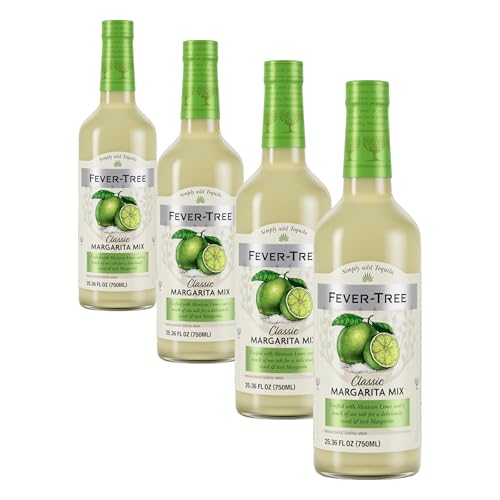 Image of Fever-Tree Margarita Mix - Premium Quality Mixer - Cocktails & Mocktails - Craft & Batch Drink Mix - Naturally Sourced Ingredients - Non Alcoholic - 25.4 Fl Oz Glass Bottle (Pack of 4)
