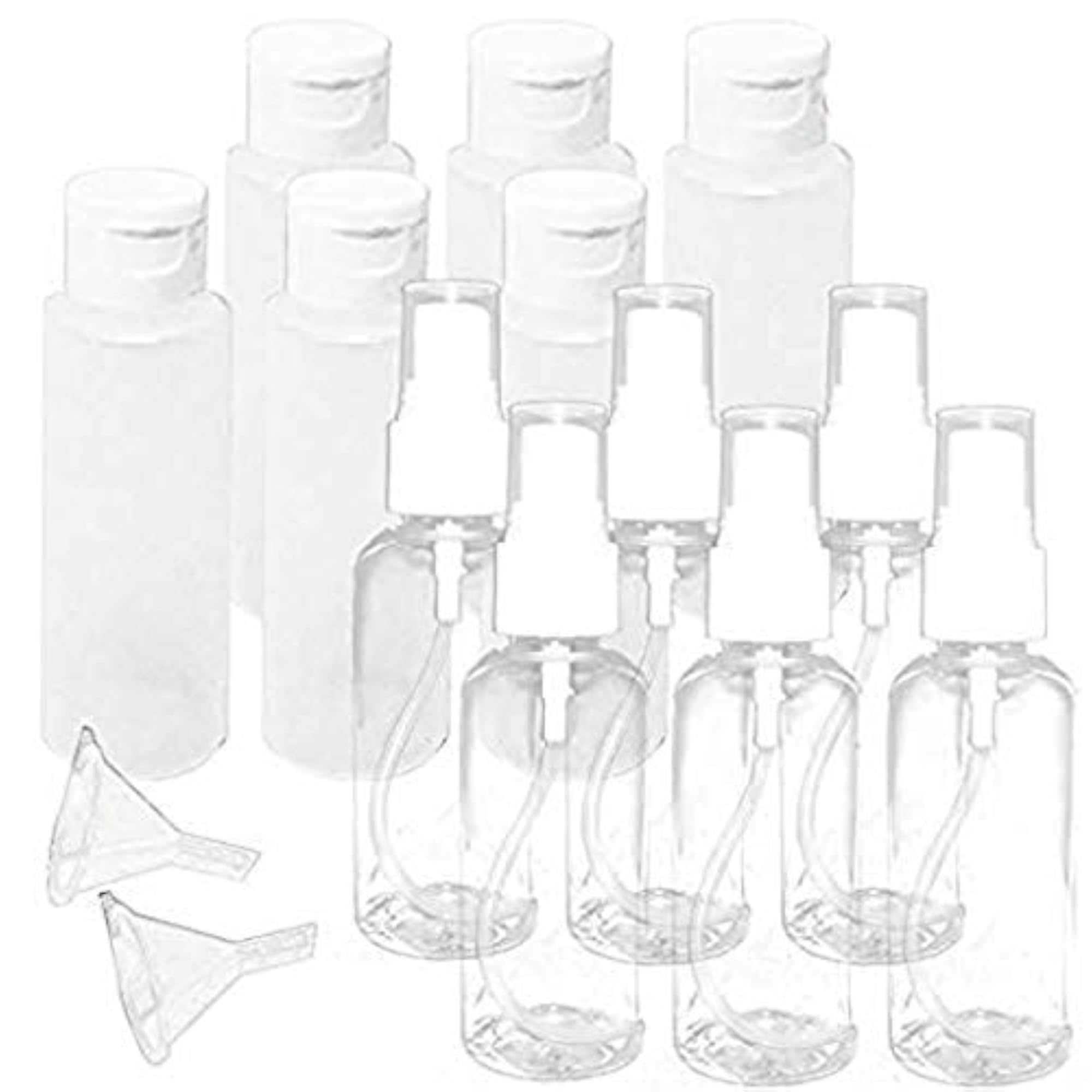 Pack of 5 Clear Plastic Travel Containers with Flip Cap