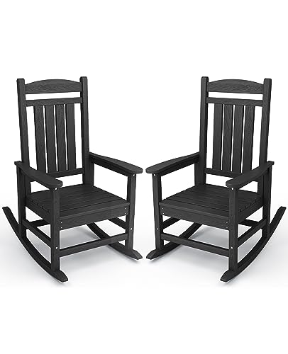 KINGYES HDPE Rocking Chair Set of 2