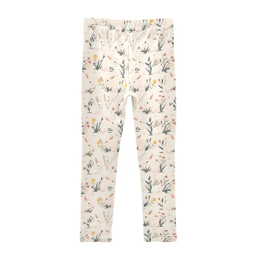 Rabbit and Grass Girls Leggings Kids Yoga Pants Athletic Tights Pants 4-10 Years2