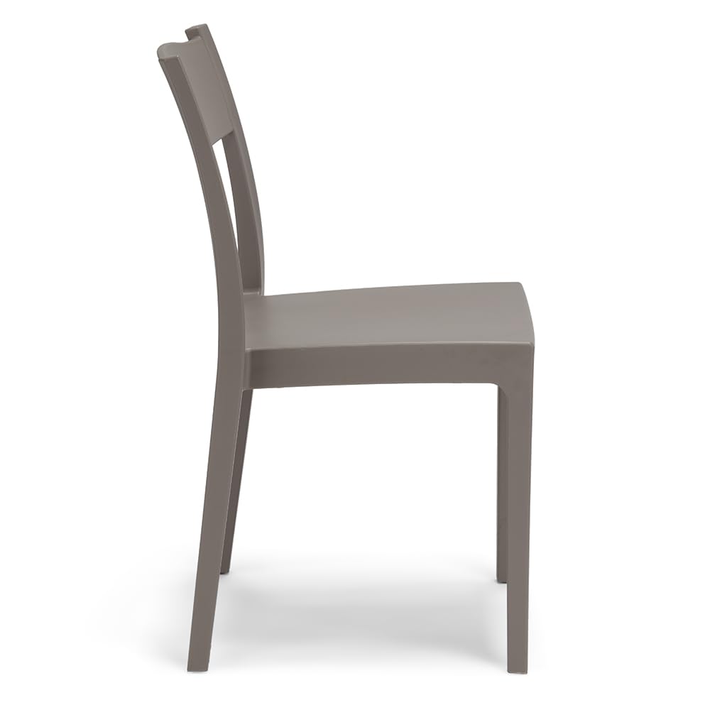 REDÒKASA Set 4 sedie in polipropilene MADE IN ITALY ORBITA, impilabile, resistente ai raggi UV, design moderno, ideale per sala da pranzo, cucina, sala d'attesa, bar, ristoranti o giardino (4, Agave