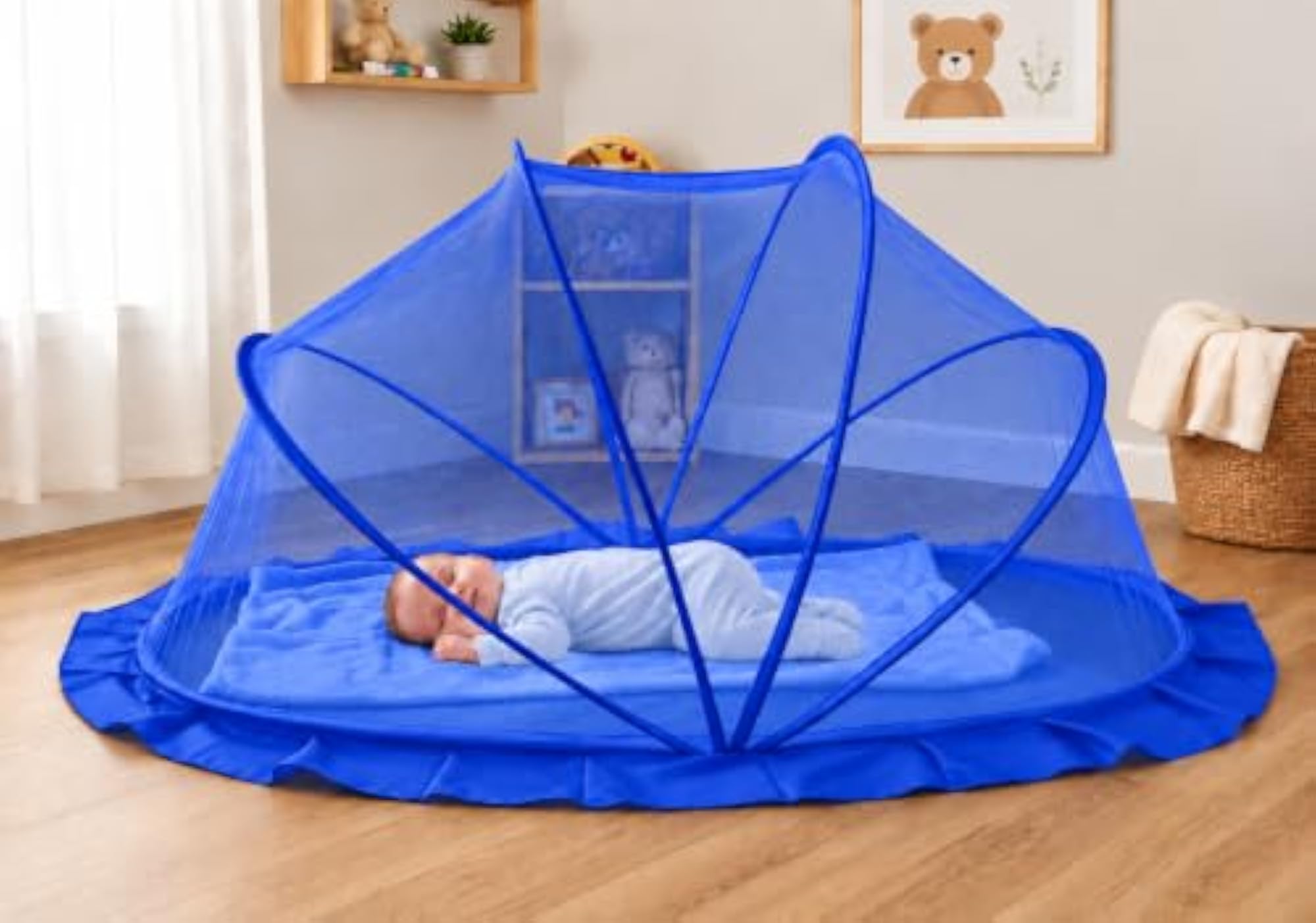 Pink Baby Mosquito Net for Infants, Bottomless Design