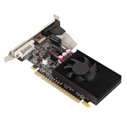 Scheda Grafica GT730 da 2 GB Scheda Grafica da Gioco GDDR3 con Ventola Singola Slot PCI Express 2.0 16X Frequenza 810 MHz Frequenza Memoria 1300 MHz 64 Bit (GT730 2GBGDDR3)