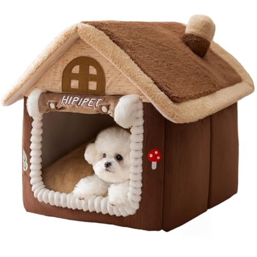 Foivozs 犬 猫 ペットハウス ペットベッド 猫ハウス 犬ハウス 猫ベッド 犬ベッド対応 冬用 寒さ対策 保温 暖かい ドーム型 屋根付き ふわふわ クッション付き 快適 ぐっすり眠る 犬 ベッド 洗える 取り外し可能 滑り止め 折りたたみ式 可愛い