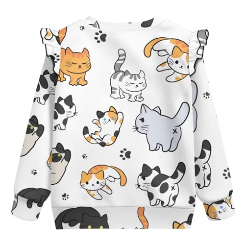 Long Sleeve Shirts for Girls 1-8 Clothes Toddler Crewneck Sweatshirt for School Athletic Fall Tops4