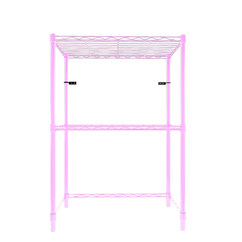 Image of 2-Shelves Microwave Large Heavy Duty Steel Storage Rack | Multipurpose Shelving Unit for Kitchen, Home & Utility A