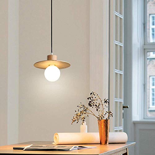 Lustre suspension en bois noble au design minimaliste et finitions artisanales