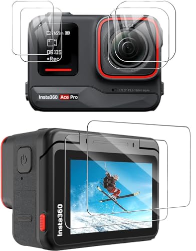 【6枚セット】For Insta360 ACE PRO 対応 スクリーン保護フィルム 強化ガラス 液晶保護フィルム 超薄0.3mm 2.5D 硬度9H 全面保護 耐指紋 撥油性 高透過率 飛散防止処理 保護フィルム
