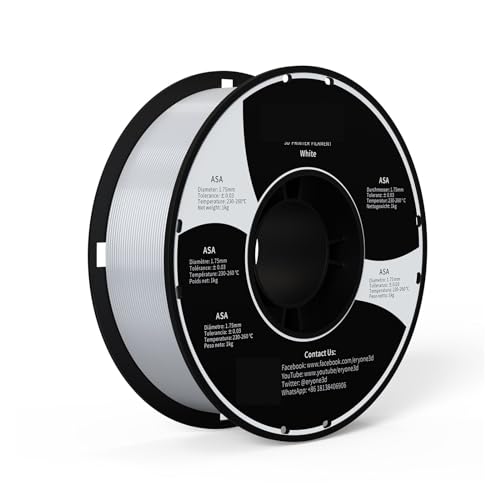 Filament pour imprimante 3D ASA White de 1KG idéal pour concevoir des prototypes durables