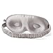 Fishers Finery 25 Momme 100% Organic Mulberry Silk 3D Sleep Eye Mask - Contoured for Lash Extensions, Relieves Eye Pressure - New and Improved Style (Silver)