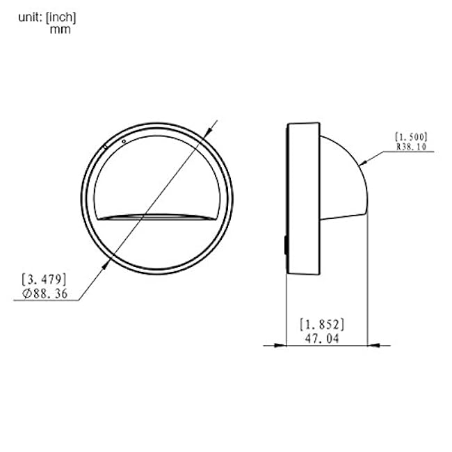 MarsLG BRS1 Deck Light Antique Brass Finish