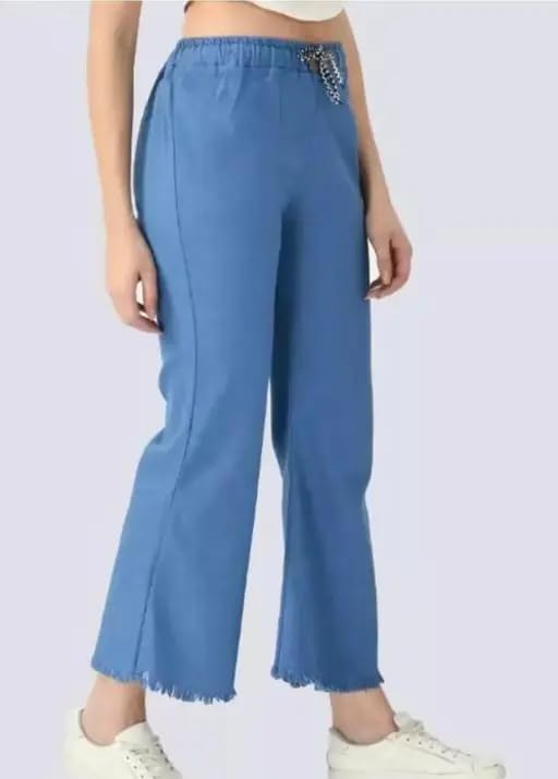 Image of Women Loose Fit Denim Jeans for Girl's Sky Blue010