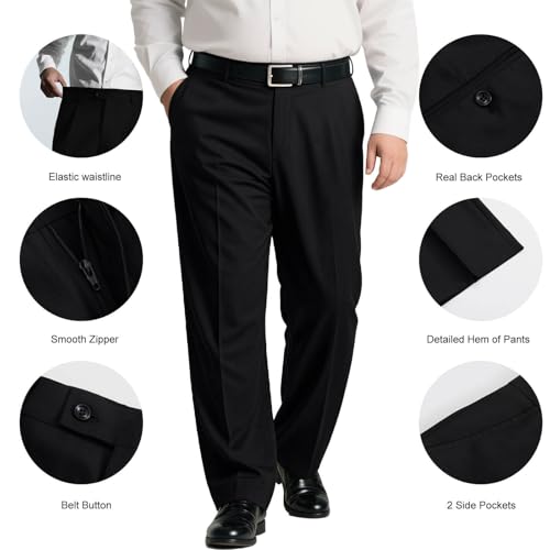GATMSTZ Mens Suits Big and Tall 2 Pieces Blazer Pants Set Classic Fit4