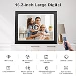 Large Digital Photo Frame 16.2"-Digital-Picture-Frame - 32GB Dual-WiFi Digital Frame, No Touch Screen, Slideshow, Load Photo Video from Phone via APP Email, Free Cloud Storage, Gift for Mom Dad - Image 2