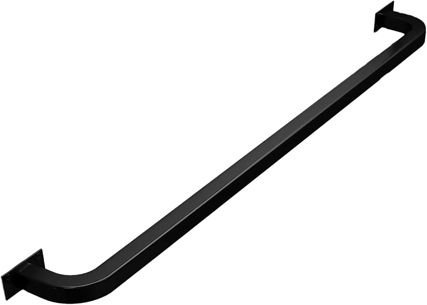 Jiajujia Black Indoor Stair Handrail 50Cm-700Cm Wall Mounted Anti-Slip Banister, /Silver Wrought Iron Hand Rail For Elderly, Complete Kit