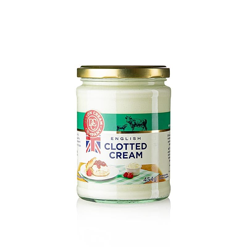 Englische Clotted Cream, Feste Rahm-Creme, 55% Fett, 454 g