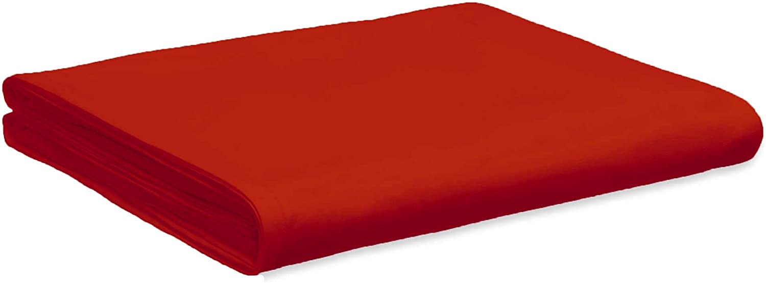 100% Egyptian Cotton 200 Thread Count Hotel Quality Flat Bed Sheets (Red, Double) โ image 1