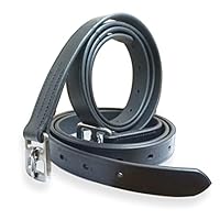 Pferdelinis Steigbügelriemen aus Leder in schwarz, passend für englische Sättel Steigbügelriemen Länge 130cm - 160cm (160 cm, Schwarz)