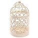 Produktbild aikesi Candlestick kreative Metall Retro Vogel Käfig Stand Stand Muster Hohl dekorativen Esstisch und die Hochzeit  1pcs  Weiß
