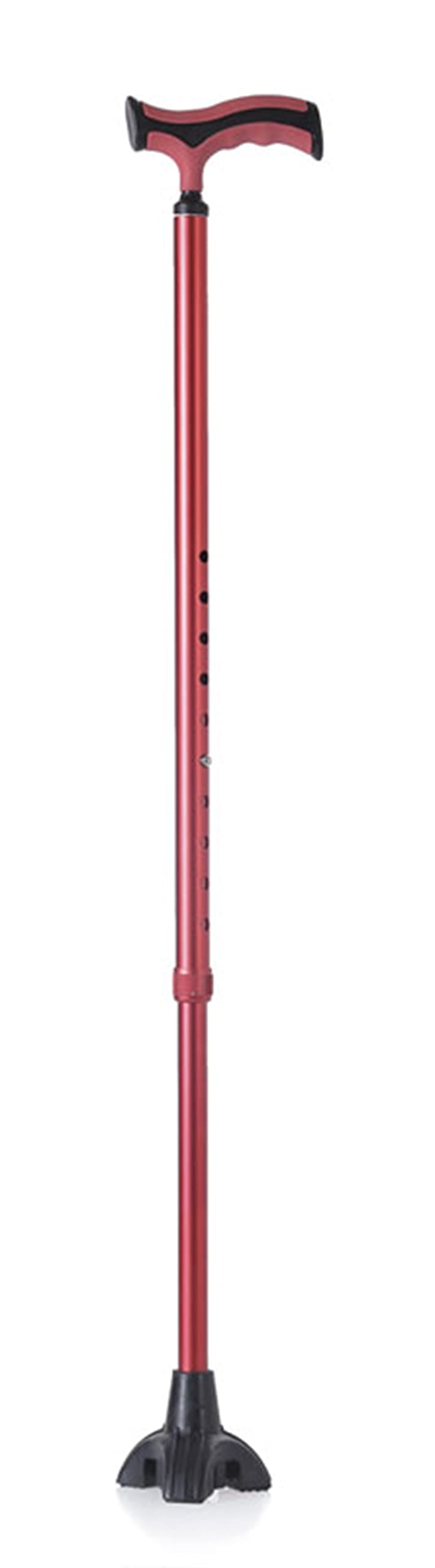 Bastone in alluminio anodizzato colorato puntale con base larga Rosso Art. RP191R