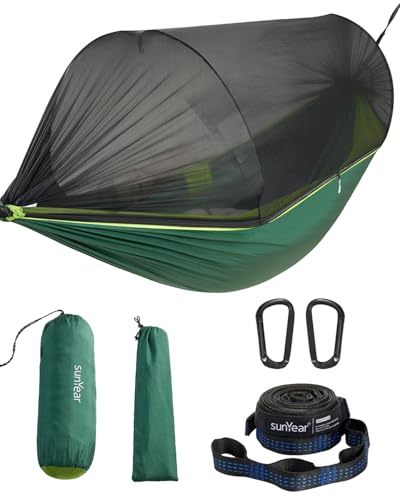 Image of Sunyear Camping Hammock with Spacious Net, Single /Double,Outdoor&Indoor